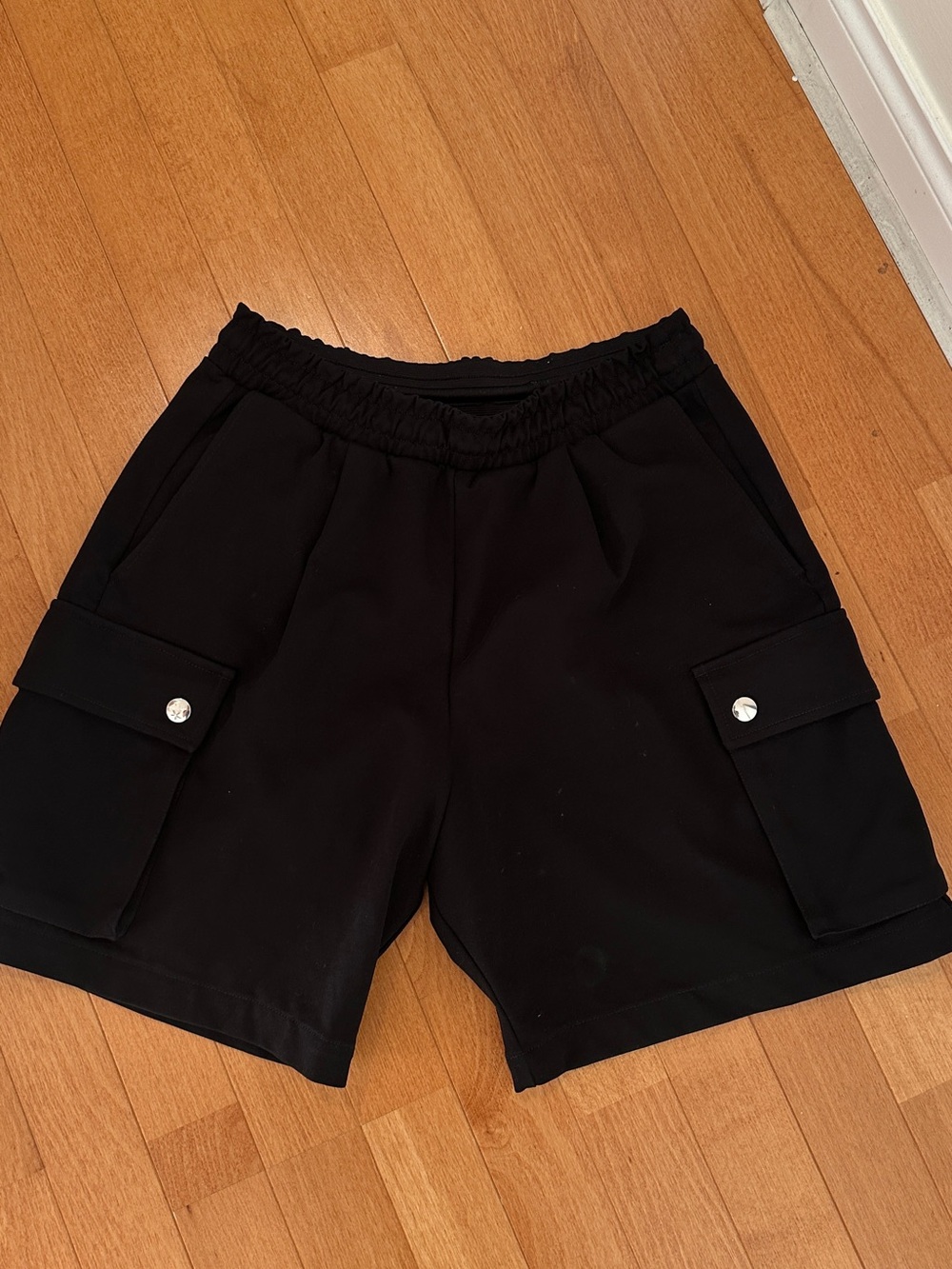 Diesel Black Cargo Pocket Elastic-Waist Shorts